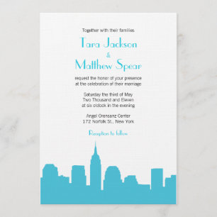 NYC Skyline Wedding bjudande Inbjudningar