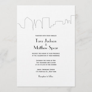 NYC Skyline Wedding bjudande Inbjudningar