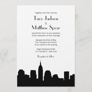 NYC Skyline Wedding bjudande Inbjudningar