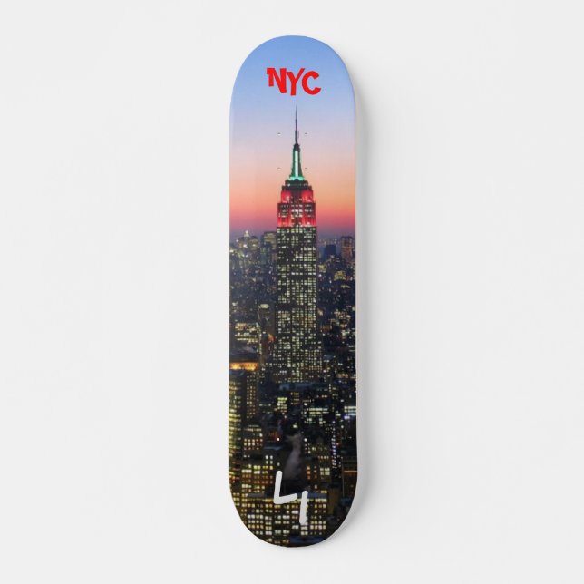 NYC Skylinekool, NYC, LI Mini Skateboard Bräda 18,7 Cm (Framsida)