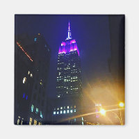 NYC Skyscraper Lila Empire state Byggnad Night