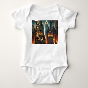 NYC Småbarnsgrafisk T-Shirt – Ikoniska New York Ci