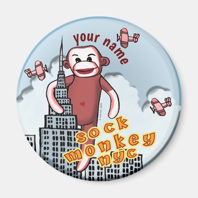 NYC SOCK MONKEY MAGNET (Framsidan)