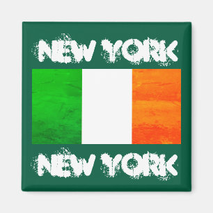 NYC St. Patrick's Day Firande - Irländsk flagga Magnet