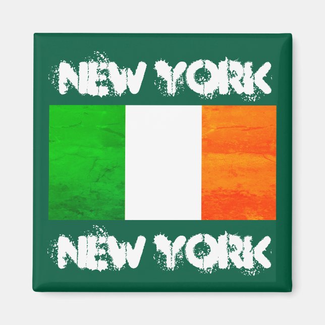 NYC St. Patrick's Day Firande - Irländsk flagga Magnet (Framsidan)