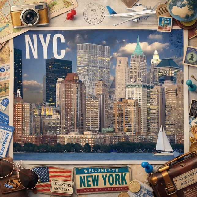 NYC – Staden som aldrig stannar Vykort (Skapare uppladdad)