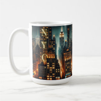 NYC Stadssilhuettmugg – Ikonisk New York City Skyl Kaffemugg