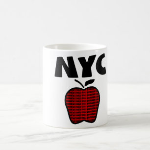 NYC - Stora Apple med alla 5 städerna Kaffemugg