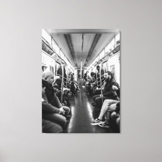 NYC Subway Komma – Ett Ögonblick Bland New Yorkbor Canvastryck