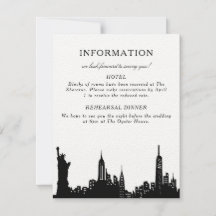 NYC svart och vit informationskarta