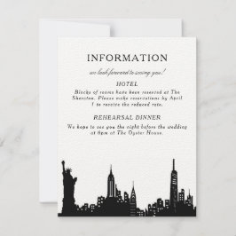 NYC svart och vit informationskarta OSA Kort