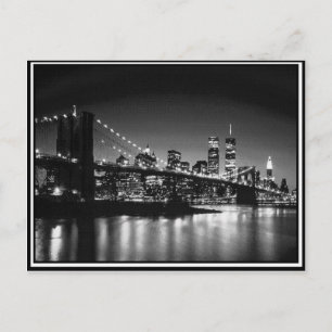 NYC svart och vitt Vykort