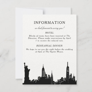 NYC svartvitt informationskort OSA Kort
