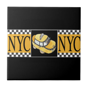 NYC Taxi Cab Kakelplatta