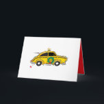 NYC Taxi jul, 5 tum x 7 tum, gratulationskort Kort<br><div class="desc">Att ta sig igenom NYC:s gator och önska oss God jul och Glad helg!</div>