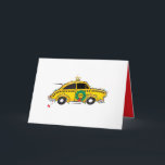 NYC Taxi jul, 5 tum x 7 tum, gratulationskort Kort<br><div class="desc">Att ta sig igenom NYC:s gator och önska oss God jul och Glad helg!</div>