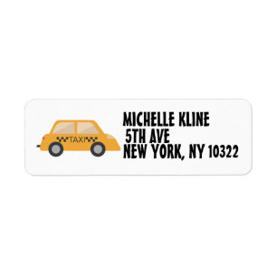 NYC TAXI RETURETIKETTER RETURADRESS ETIKETT