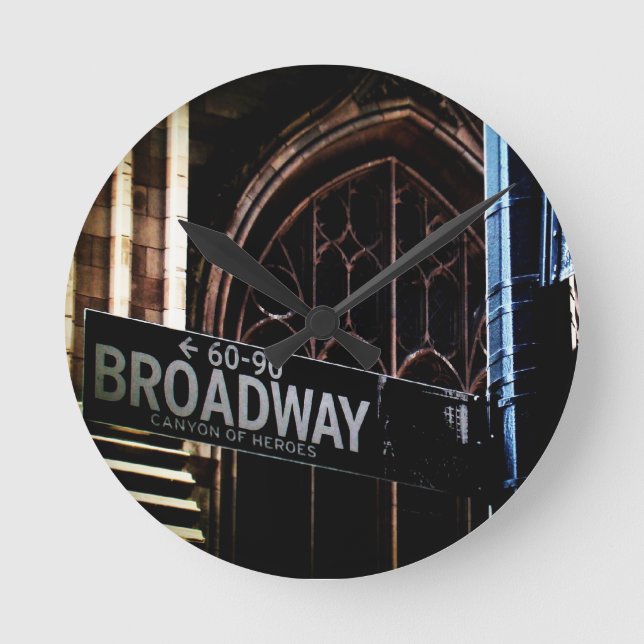 NYC-tecken Rund Klocka (Framsida)