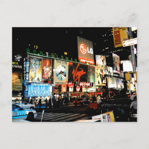 NYC Times Square Broadway New York City Postcard Vykort