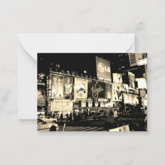 NYC Times Square Broadway New York Flat Note Card Anteckningskort