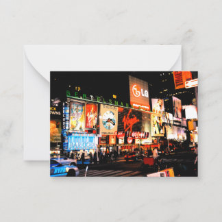 NYC Times Square Broadway New York Flat Note Card Anteckningskort
