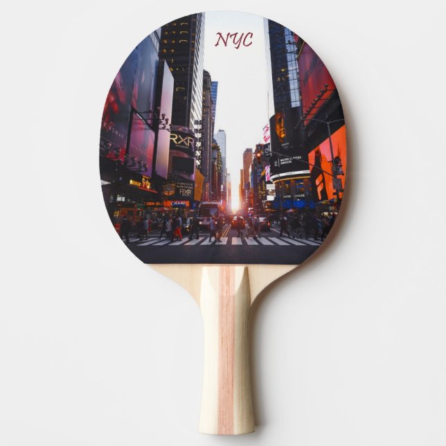 NYC Times Square New York City Pingisracket (Framsidan)
