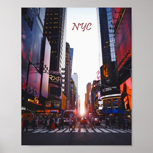NYC Times Square New York City Poster (Framsidan)