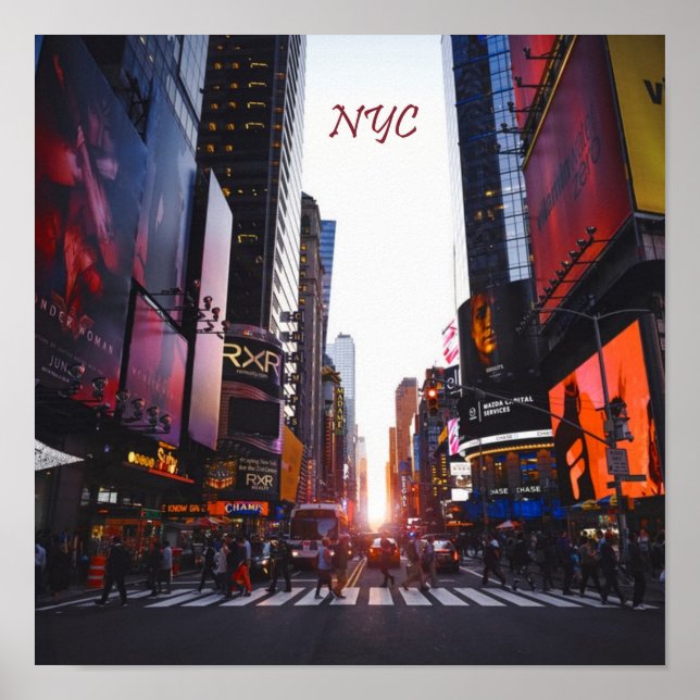 NYC Times Square New York City Poster (Framsidan)