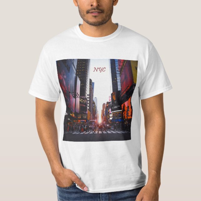 NYC Times Square New York City T Shirt (Framsida)