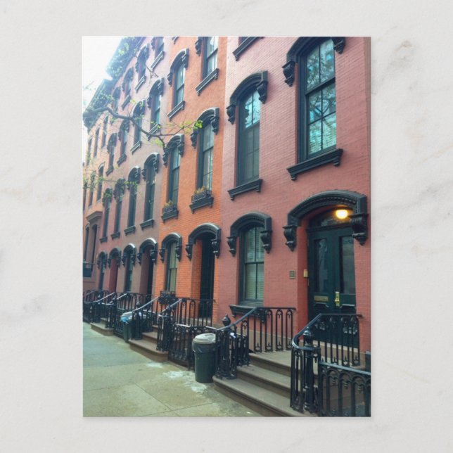 NYC Townhouse, E. 18th Street, vycard Vykort (Framsida)