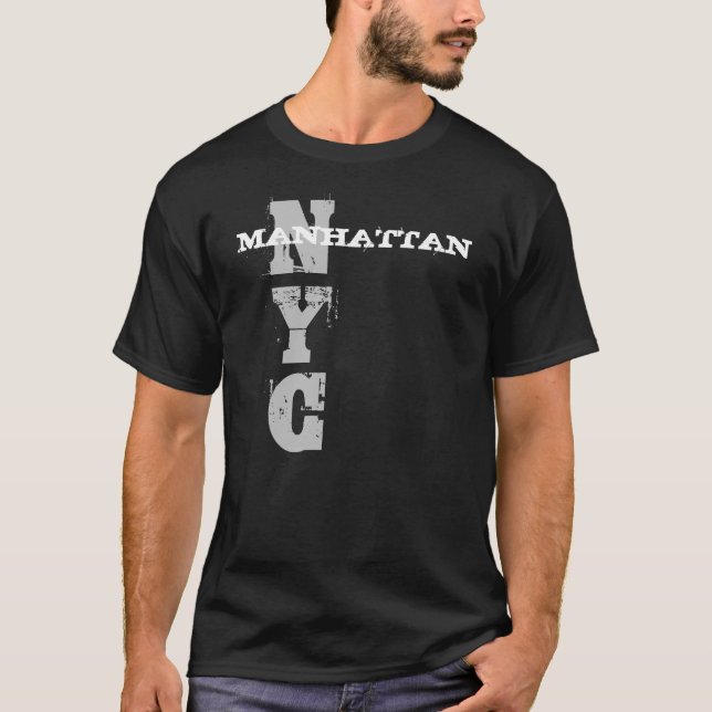 Nyc Trendig New York City Manhattan Kreativ T Shirt (Framsida)