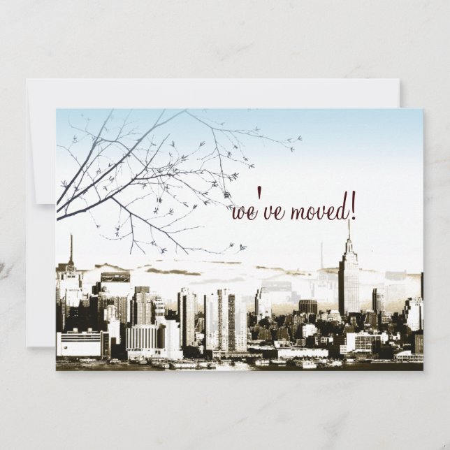 NYC/twin torn skyline/flytta-meddelande Meddelande (Framsida)