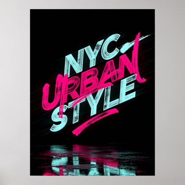 NYC Urban Stil Poster (Framsidan)