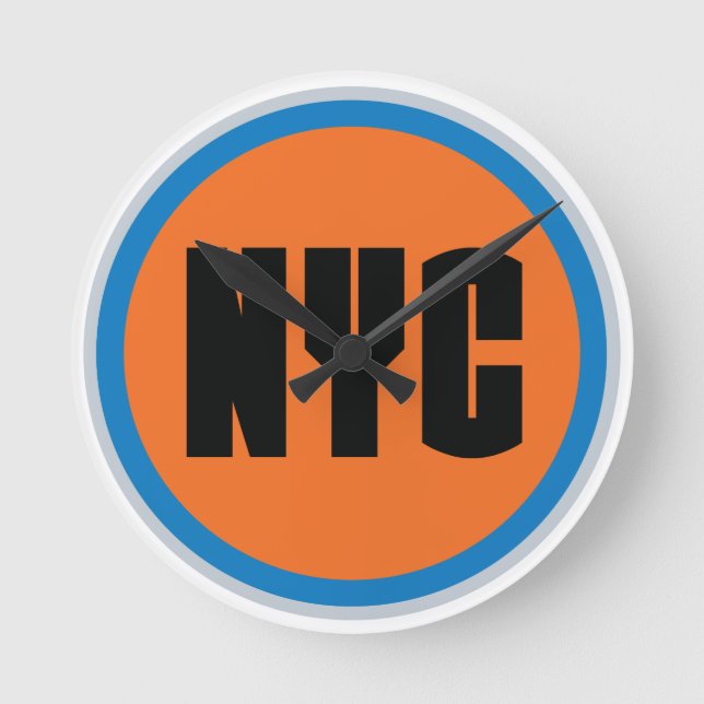 NYC-väggklocka Rund Klocka (Framsida)