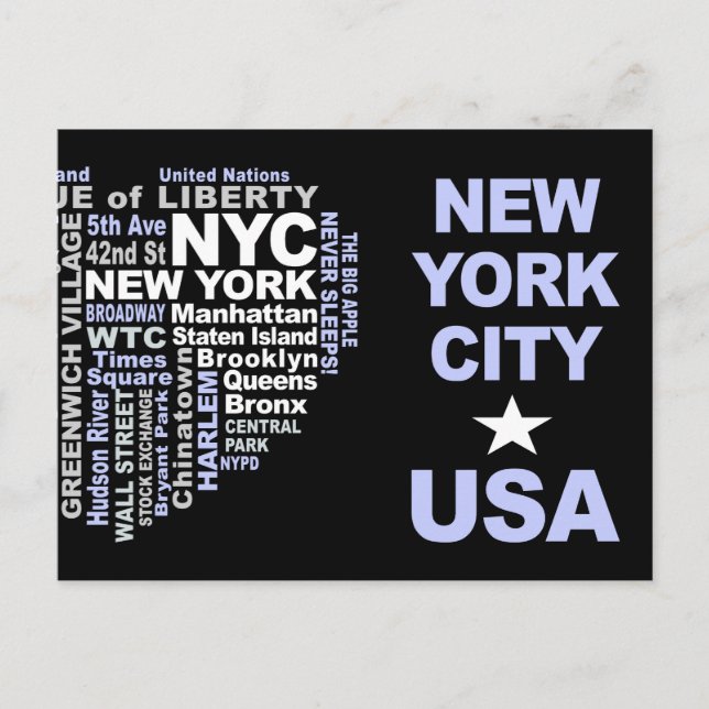 NYC-vykort - anpassade Vykort (Framsida)