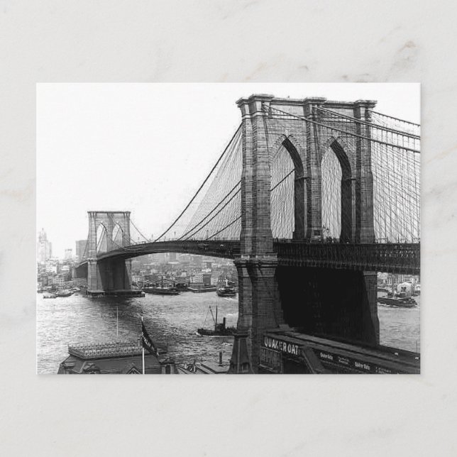 NYC-vykort för Öster-bron 1900 Vykort (Framsida)