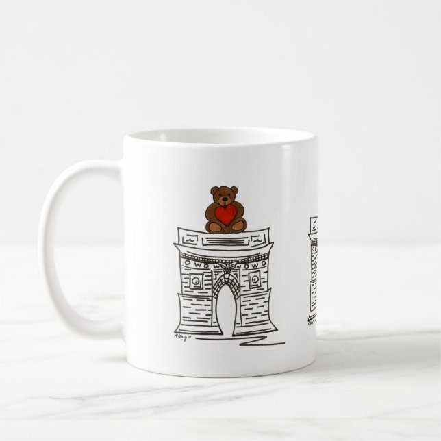 NYC Washington Square Nalle Valentines Mugg (Vänster)