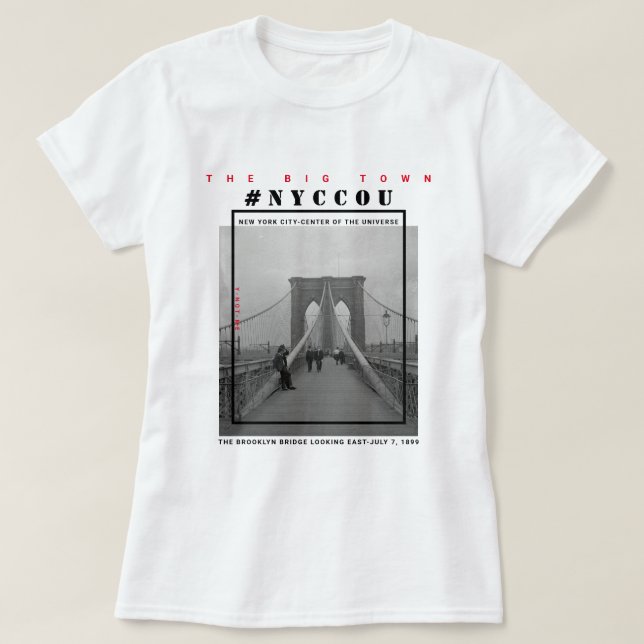 NYCCOU #NYCCOU BROOKLYN BRIDGE T SHIRT (Design framsida)