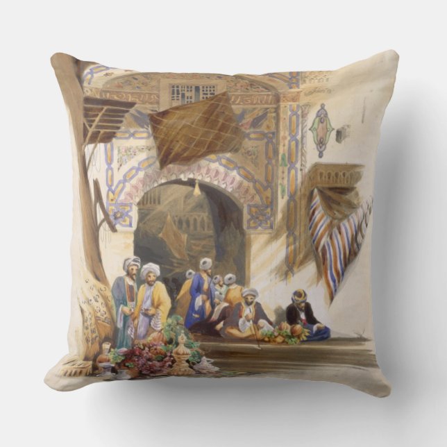 Nyckel av en basar, storslagna Cairo, pub. 1846 Kudde (Framsida)
