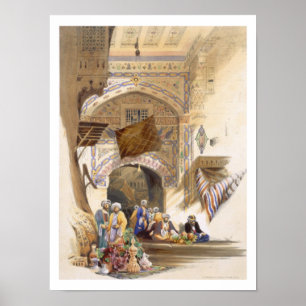 Nyckel av en basar, storslagna Cairo, pub. 1846 Poster