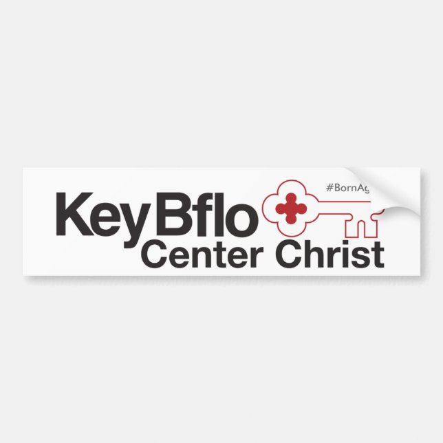 Nyckel Bflo Center Kristus #BornRecoBflo Bildekal (Framsidan)