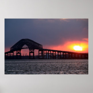 Nyckel Bridge Sunset Print - Baltimore Poster
