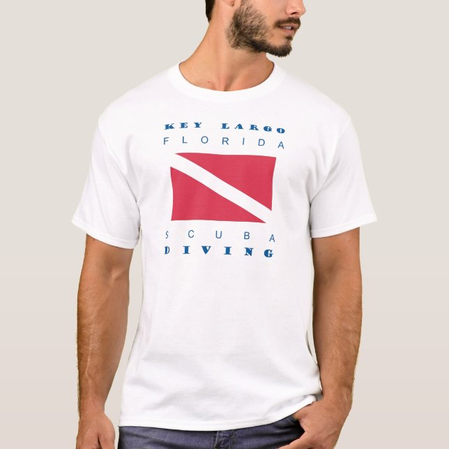 Nyckel- dyk för LargoFlorida Scuba Tee (Framsida)