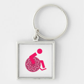 NYCKEL FÖR FUNKTIONSHINDER I GEMENSKAPEN FYRKANTIG SILVERFÄRGAD NYCKELRING