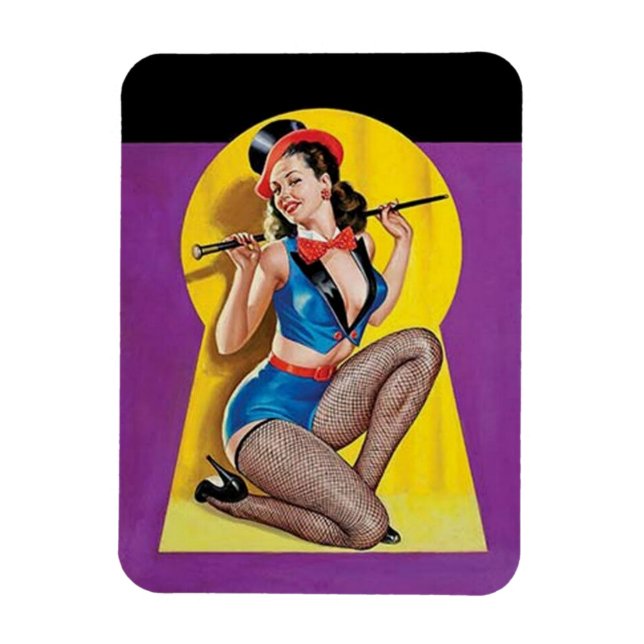 Nyckel hål-Vintage-stift Retro Flexibel Magnet (Vertikal)