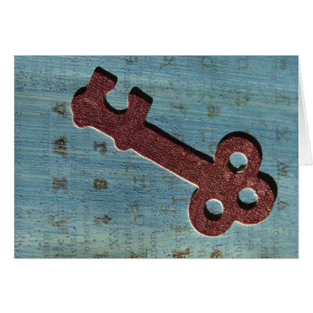 Nyckel Hälsningskort (Framsidan Horizontal)