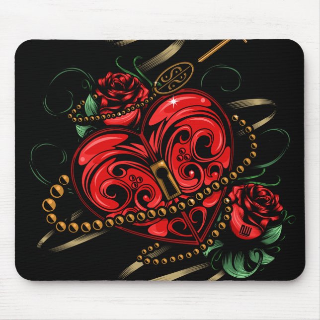 Nyckel i mitt hjärta musmatta (Framsidan)