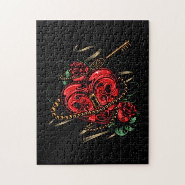 Nyckel i mitt hjärta pussel (Vertikal)