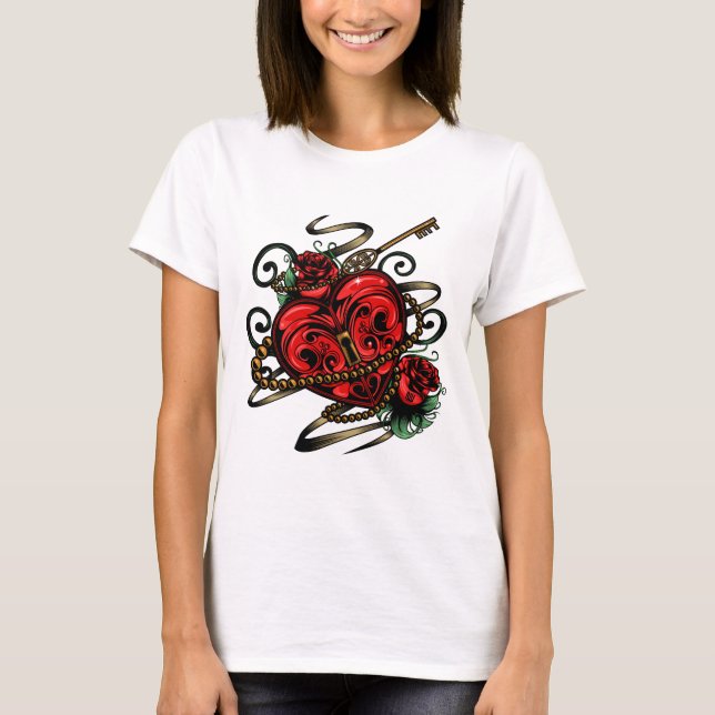 Nyckel i mitt hjärta t shirt (Framsida)