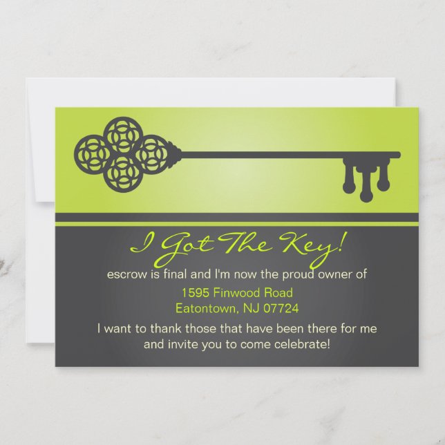 Nyckel - inbjudan till ny heminlaga (Framsida)